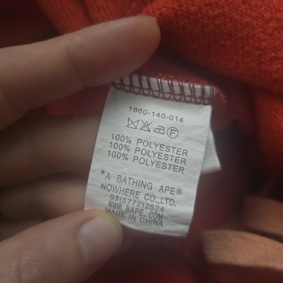 BAPE Shark Sweatpants Youth XL Red Camo A Bathing Ape Streetwear - Picture 12 of 12